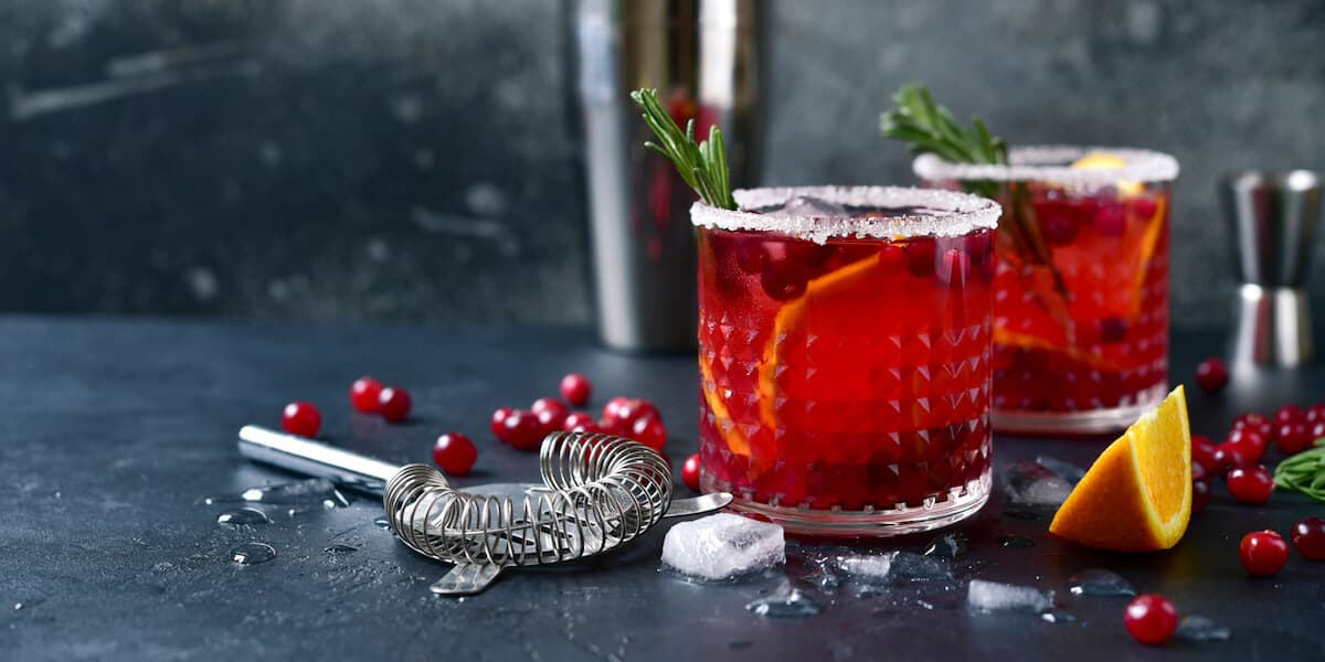 Red christmas cocktail